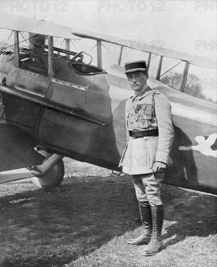 Rene Paul Fonck, French fighter ace, 1918. Artist: Unknown