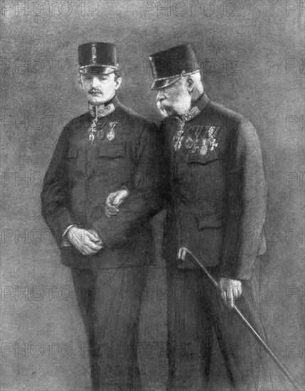 Emperor Franz Josef I of Austria and Archduke Charles Habsburg, (1926). Artist: Unknown