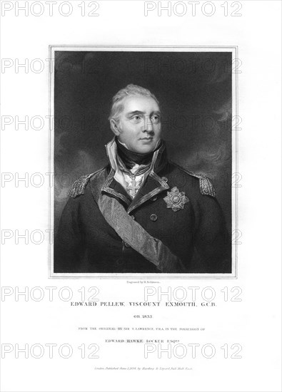 Edward Pellew, 1st Viscount Exmouth, British naval officer, (1834).Artist: H Robinson