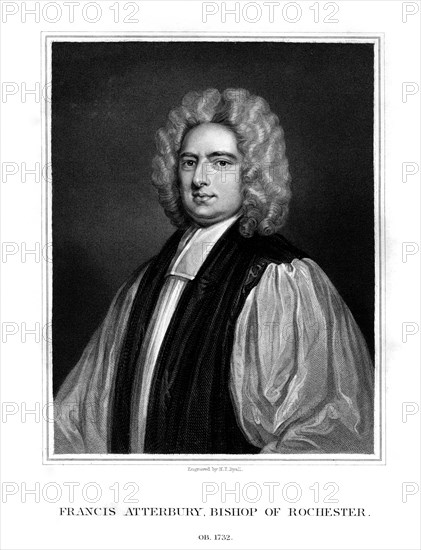 Francis Atterbury, Bishop of Rochester, (1831).Artist: Henry Thomas Ryall