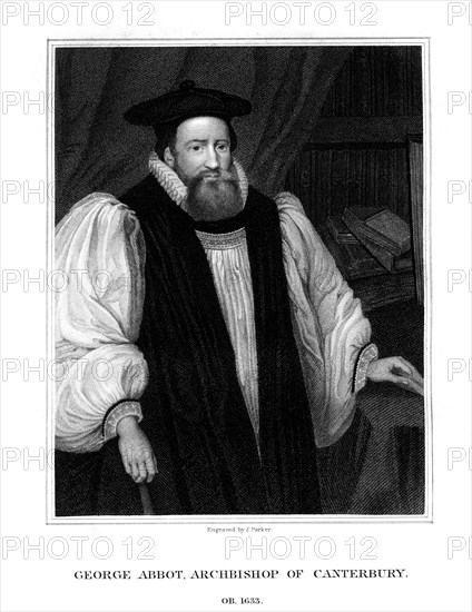 George Abbot, Archbishop of Canterbury, (1826).Artist: J Parker