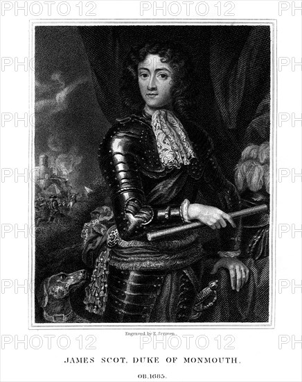 James Scott, 1st Duke of Monmouth, recognized by some as James II of England, (1826). Creator: E Scriven.