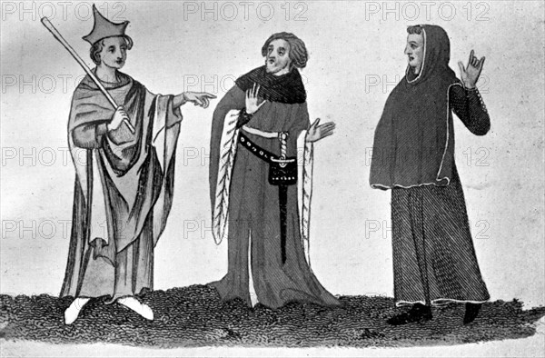 Habits of officers of the law, 14th-15th centuries, (1910). Artist: Unknown