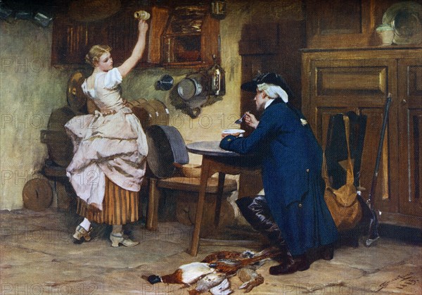 'Flirtation', 1885, (1912).Artist: John Seymour Lucas