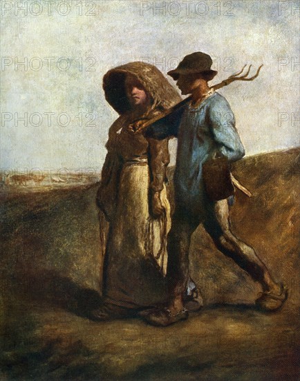 'Going to Work', c1850-1851, (1912).Artist: Jean Francois Millet