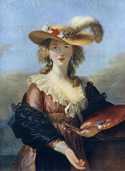 'Self Portrait in a Straw Hat', c1782, (1912).Artist: Elisabeth Louise Vigee-LeBrun