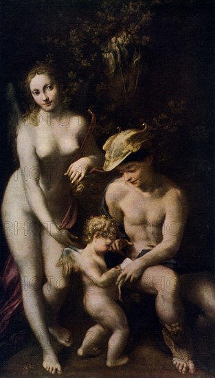 Venus with Mercury and Cupid ('The School of Love')', c1525, (1912).Artist: Correggio