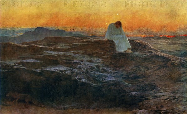 'Christ in the Wilderness', 1898, (1912).Artist: Briton Riviere