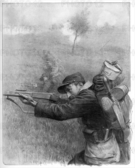 'Our Brave Men, Advance by Jumps', 1914, (1926). Artist: Unknown