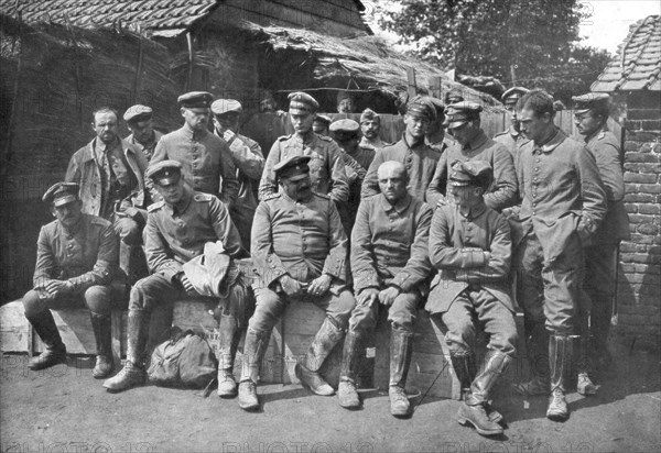 German prisoners of war, Ypres, Belgium, 1914. Artist: Unknown