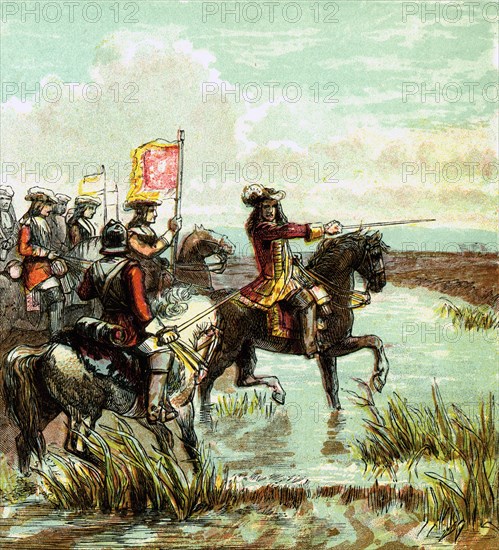'The Battle of The Boyne, 1690', (c1850s). Artist: Unknown
