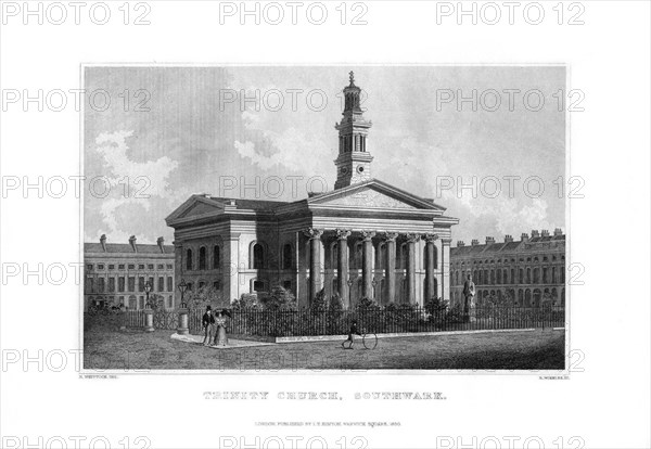 Trinity Church, Southwark, London, 1830. Creator: R Winkles.