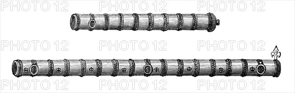 Earliest models of cannon, the Tower of London, (1870). Artist: Unknown