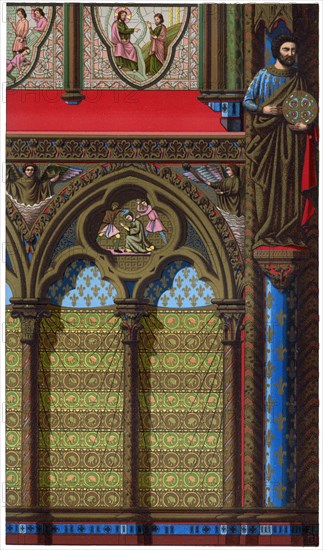 Decoration of the Sainte Chapelle, Paris, 13th century, (1870). Artist: Franz Kellerhoven