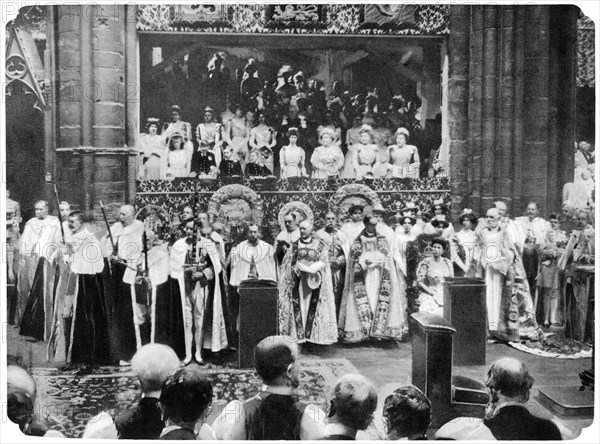 Coronation ceremony of George V, Westminster Abbey, London, 22 June, 1911.Artist: John Benjamin Stone