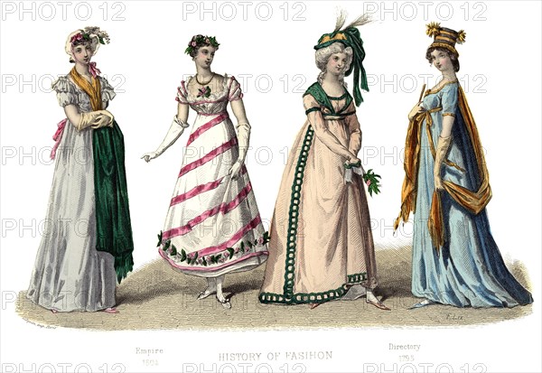 French costume: Empire, (1882). Artist: Unknown