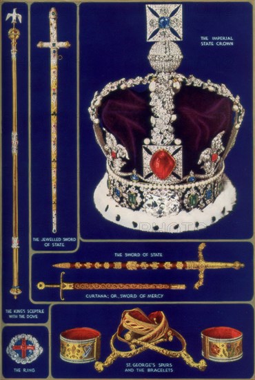 Crown Jewels of the United Kingdom, 1937. Artist: Unknown