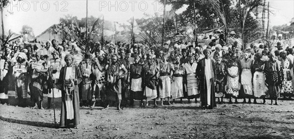 Native dancers in Mombasa, 1924-1925, (1937). Artist: Unknown