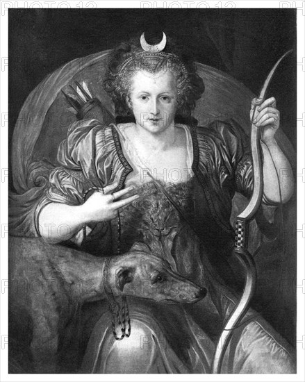 Queen Elizabeth I as Diana, 16th century, (1896).Artist: Cornelius Vroom