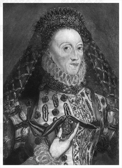 Queen Elizabeth I in old age, 16th century, (1896). Artist: Unknown