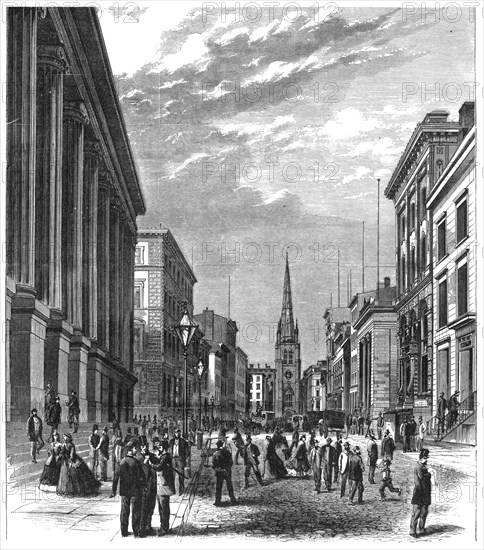 'Wall Street, New York', 1869. Artist: Unknown