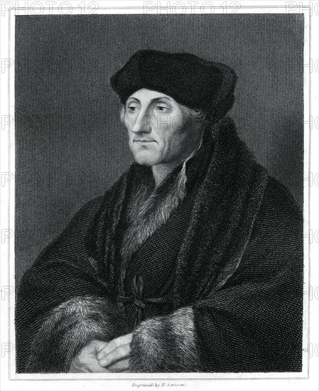 Desiderius Erasmus, Renaissance humanist, (1833). Artist: E Scriven