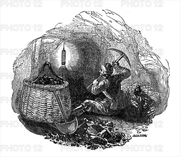 Miners' safety lamp, 1833.Artist: Jackson