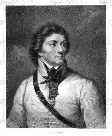 Tadeusz Kosciuszko, Polish and Lithuanian national hero, general and leader, (1833). Artist: W Holl