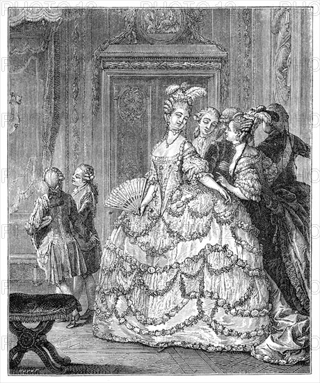 The Queen At The Palace, (1885).Artist: Moreau