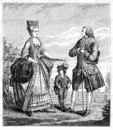 Middle Class Family, (1885).Artist: Dupin