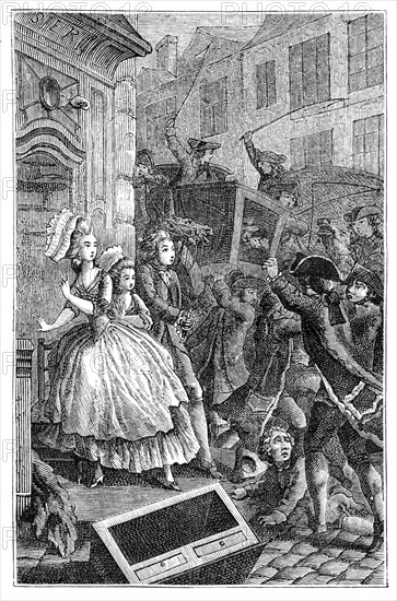 Brawls In The Street, (1885).Artist: L Binet