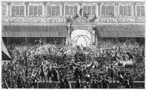 Distribution Of Food, Strasbourg, 1744, (1885).Artist: Weis and Lebas