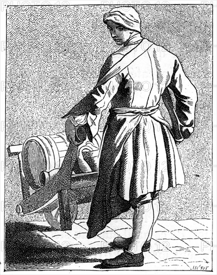 Travelling vinegar manufacturer, 1737-1742.Artist: Bouchardon