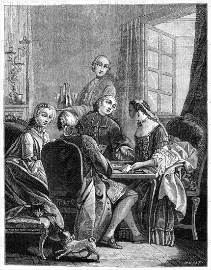 The Count In The Living Room, (1885).Artist: Eisen