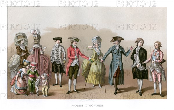 Costume During The Time Of Louis XVI, (1885). Artist: Durin