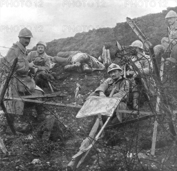 French troops after the capture of Souchez, Pas-de-Calais, France, 28 October 1915. Artist: Unknown