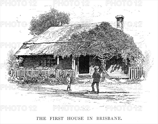 'The First House In Brisbane', Australia, 1886.Artist: Georgius