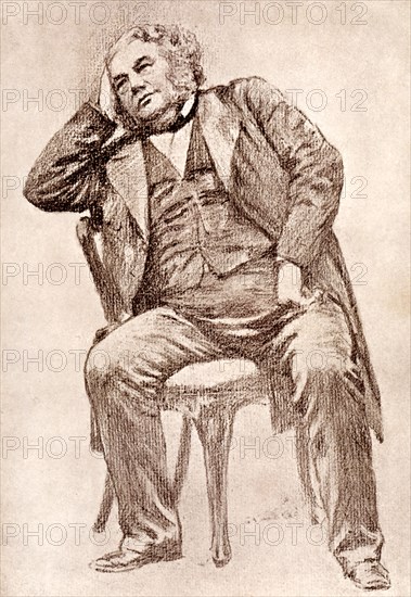 Mark Lemon, 19th century editor of Punch magazine, (1909).Artist: William Henry Margetson