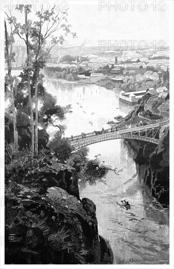 Launceston, from Cataract Bridge, Tasmania, Australia, 1886. Artist: Unknown