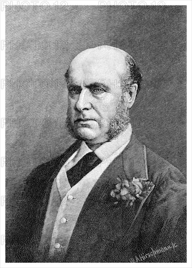 Sir Hercules Robinson, British colonial administrator (1886).Artist: WA Hirschmann