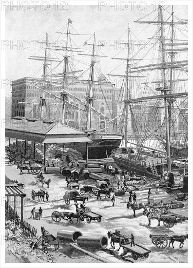 Shipping, Circular Quay, Sydney, New South Wales, Australia, 1886.Artist: JR Ashton
