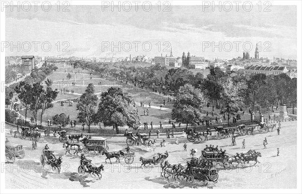 Hyde Park, Sydney, New South Wales, Australia, 1886.Artist: JR Ashton