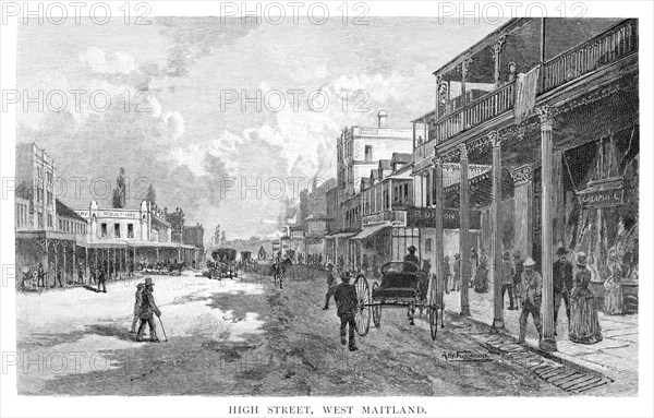 High Street, West Maitland, New South Wales, Australia, 1886.Artist: Albert Henry Fullwood