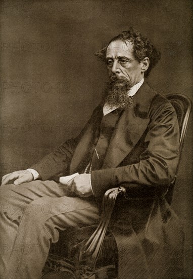Charles Dickens, 19th century English author, (1910). Artist: Unknown