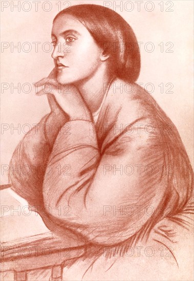 Christina Georgina Rossetti, English poet, (1912).Artist: WA Mansell