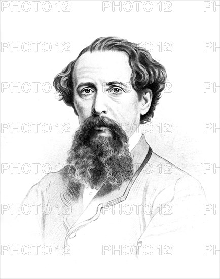 Charles Dickens, 19th century English author, (1910). Artist: Unknown