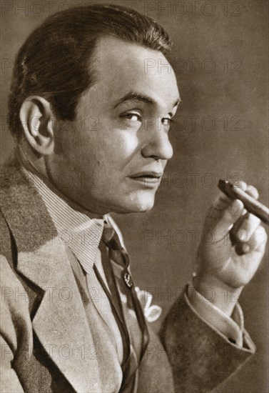 Edward Goldenberg Robinson, American stage and film actor, of Romanian origin, 1933. Artist: Unknown