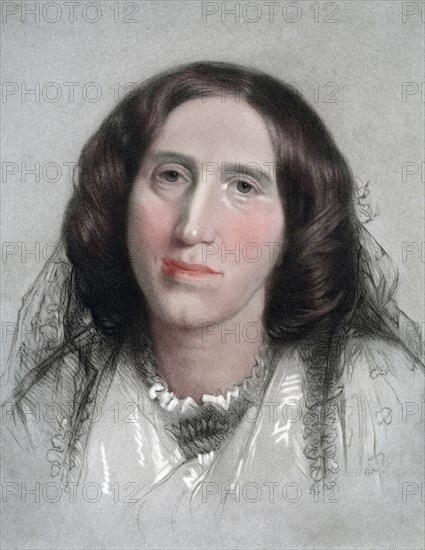 George Eliot, English novelist, 19th century. Artist: G Sidney Hunt