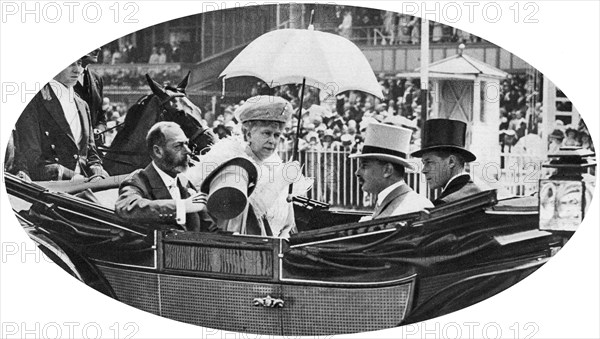 The royal arrival at Ascot, c1930s. Artist: Unknown