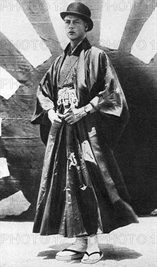 The Prince of Wales in Japanese costume, Japan, 1922. Artist: Unknown